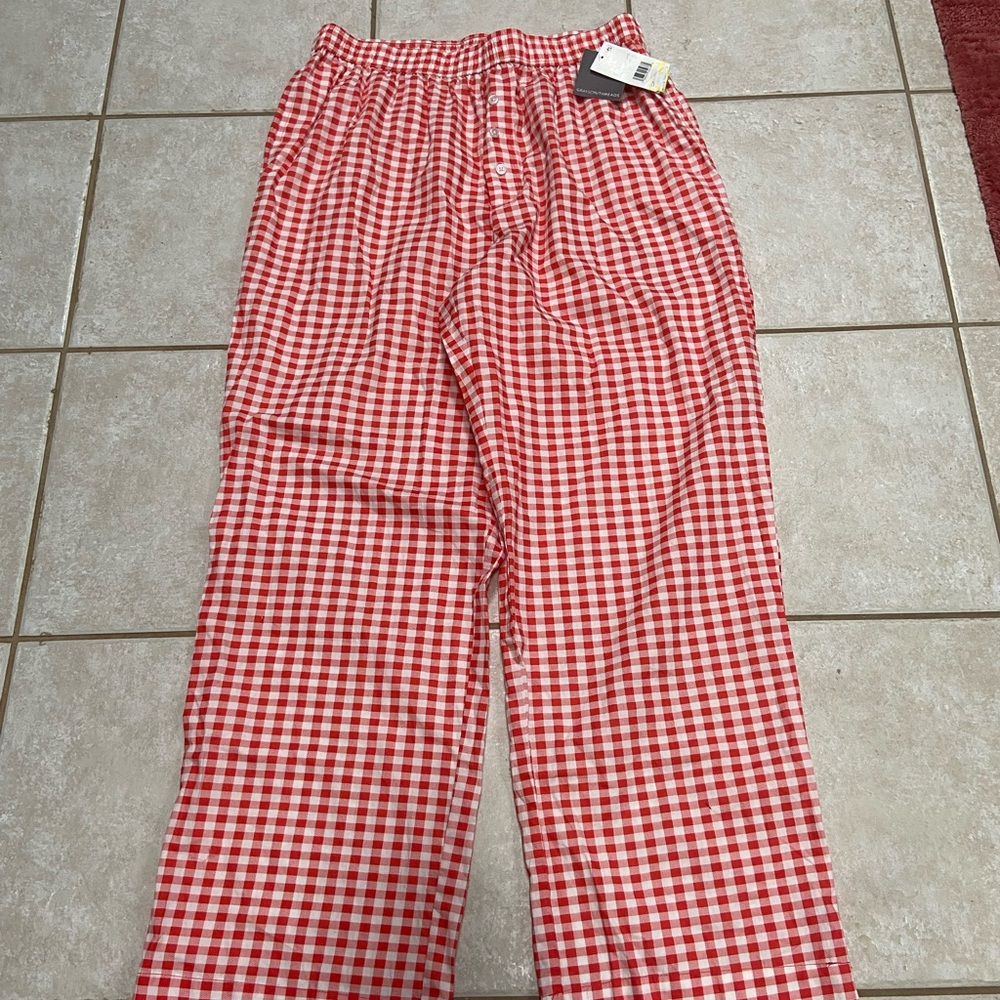 Grayson Threads Red and White Checkered Pants